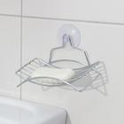 Мыльница на присоске Доляна, 14×9×3 см - Фото 2