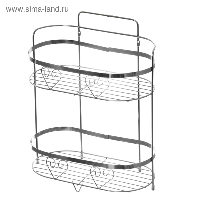 Полка 2-х ярусная Доляна «Сердце», 15×28×34 см - Фото 1