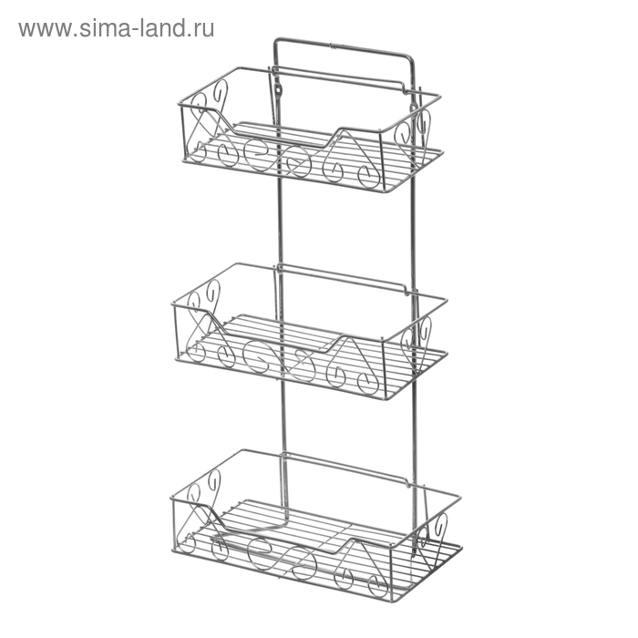 Полка 3-х ярусная Доляна «Вензеля», 14×26×57 см - Фото 1