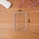 Мыльница на ножках Доляна, 11×8×3,5 см, цвет хром - Фото 3