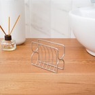 Мыльница на ножках Доляна, 11×8×3,5 см, цвет хром - Фото 4