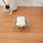 Мыльница на ножках Доляна, 11×8×3,5 см, цвет хром - Фото 8