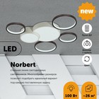 Люстра потолочная NORBERT LED 100W 6600Лм , с ДУ - фото 4244421