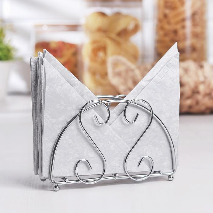 Салфетница Доляна «Завитки»,13,5×3.5×9 см - Фото 1