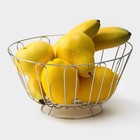 Фруктовница Доляна, 23×23×11 см, хром - Фото 1