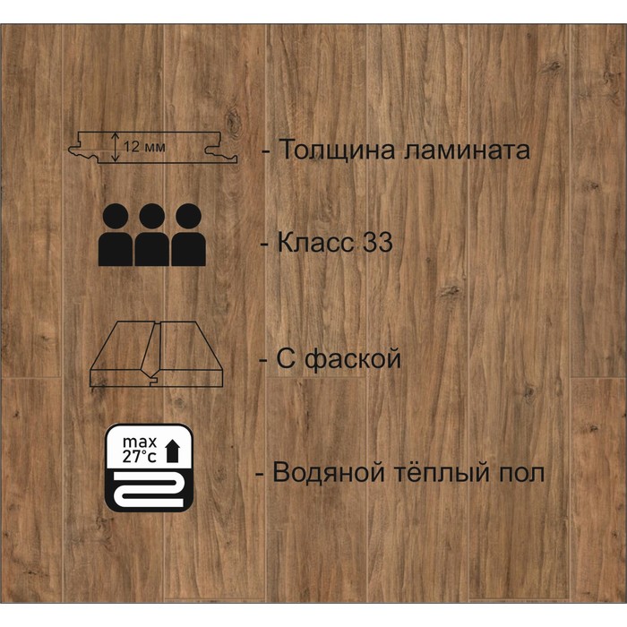 Ламинат BOHEME 1233 TC-LOCK Меркьюри 1292х194 12мм, 33 класс, 1,253м2 - фото 18585395 Ламинат BOHEME 1233 TC-LOCK Меркьюри 1292х194 12мм, 33 класс, 1,253м2 - фото 18585395