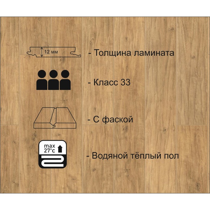 Ламинат BOHEME 1233 TC-LOCK Седжвик 1292х194 12мм, 33 класс, 1,253м2 - фото 18585399 Ламинат BOHEME 1233 TC-LOCK Седжвик 1292х194 12мм, 33 класс, 1,253м2 - фото 18585399