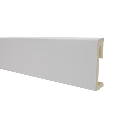 Плинтус напольный ПВХ Salag Alpha 60 White AP61M1, 220х1,5х6