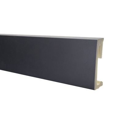 Плинтус напольный ПВХ Salag Alpha 60 Black AP61M3, 220х1,5х6