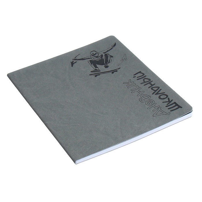 Дневник универсальный 1-11 класс, 48 листов "Скейтбордист", мягкая обложка из искусственной кожи, блинтовое тиснение
