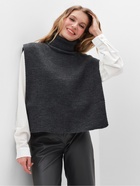 Джемпер - пончо женский MINAKU: Casual collection, светло-серый, размер 50 - Фото 7