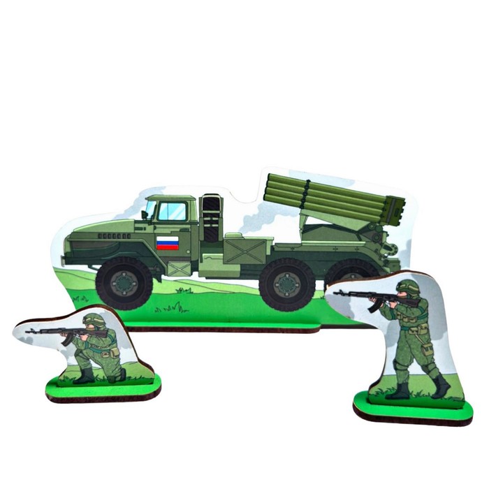 Конструкторский деревянный набор солдатиков «Современная Российская армия»
