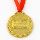 Медаль школьная на Выпускной «Выпускник», на ленте, золото, металл, d = 4 см - фото 11172253