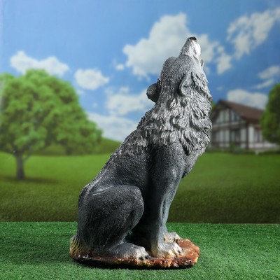Садовая фигура из гипса «Волк воющий», 19×30×52 см