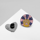 Набор значков (2 шт.) «Эмоции», цветной в чёрном металле - Фото 3