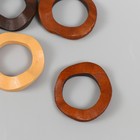 Декор для творчества дерево "Волнистое кольцо" МИКС d=3,5 см (комплект 6 шт) - фото 23729045