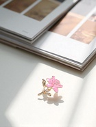 Брошь «Цветок» перламутровый, цвет розовый в золоте - Фото 5