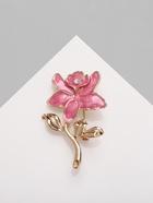 Брошь «Цветок» перламутровый, цвет розовый в золоте - Фото 7