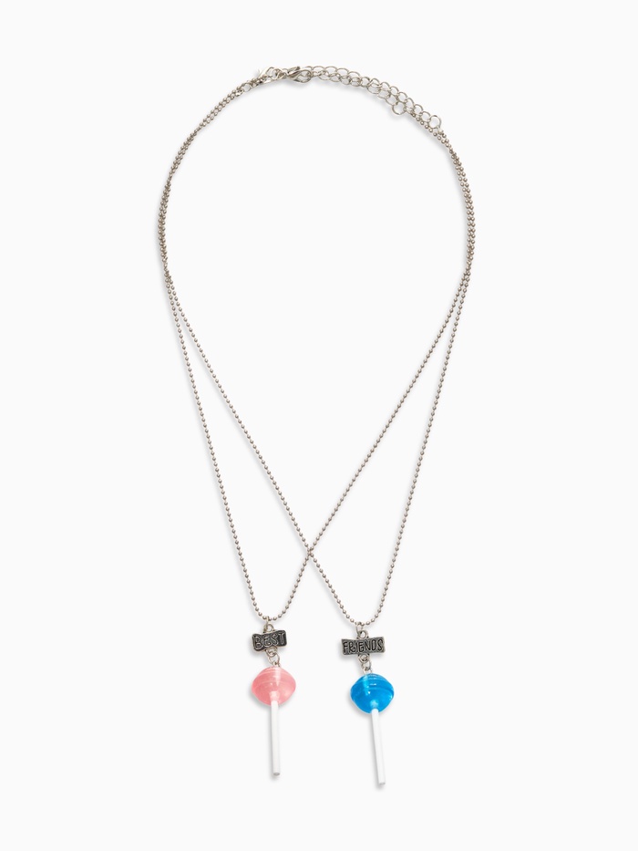 Кулоны «Неразлучники» леденцы, цвет сине-розовый, 40.5 см - Фото 1