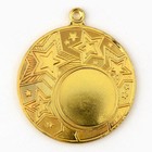 Медаль под нанесение 188 «Звезды» диам 4,5 см. Цвет зол. Без ленты - фото 12023557