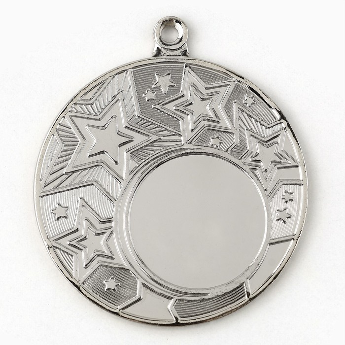 Медаль под нанесение 188 «Звезды» диам 4,5 см. Цвет сер. Без ленты - Фото 1
