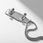 Кулон мужской «Скейтборд», цвет серебро, 69 см - Фото 3