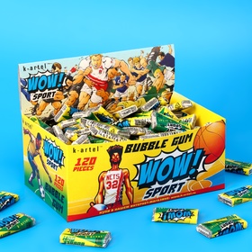 Жевательная резинка с вкладышем "WOW Sport", 2,5 г