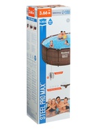 Бассейн каркасный Steel Pro, 366×122 см, круглый, цвет ротанг, 561JH Bestway - Фото 14
