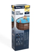 Бассейн каркасный Steel Pro, 366×122 см, круглый, цвет ротанг, 561JH Bestway - Фото 8