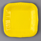 Тарелка одноразовая бумажная квадратная "желтая",квадратная, 16,5х16,5 см - Фото 2
