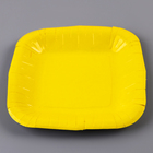 Тарелка одноразовая бумажная квадратная "желтая",квадратная, 16,5х16,5 см - Фото 3