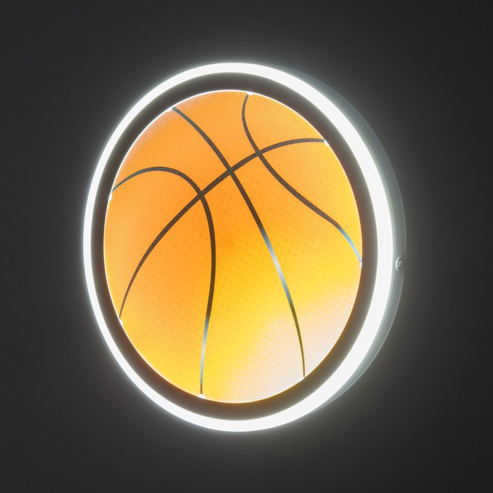 Бра "Мяч баскетбольный" LED 36Вт белый d.30 см - фото 1884531390