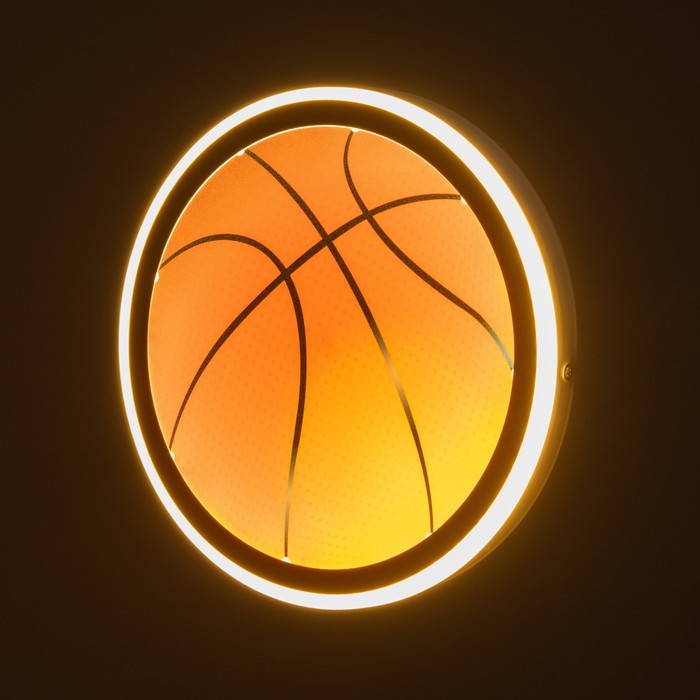 Бра "Мяч баскетбольный" LED 36Вт белый d.30 см - фото 1884531391