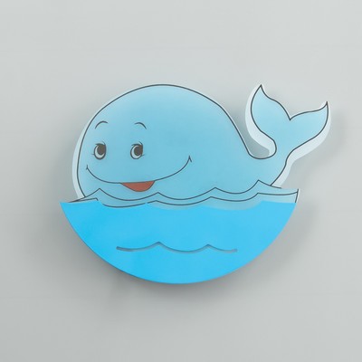 Бра «Кит» LED, 12 Вт, сине-голубой, 35×32 см