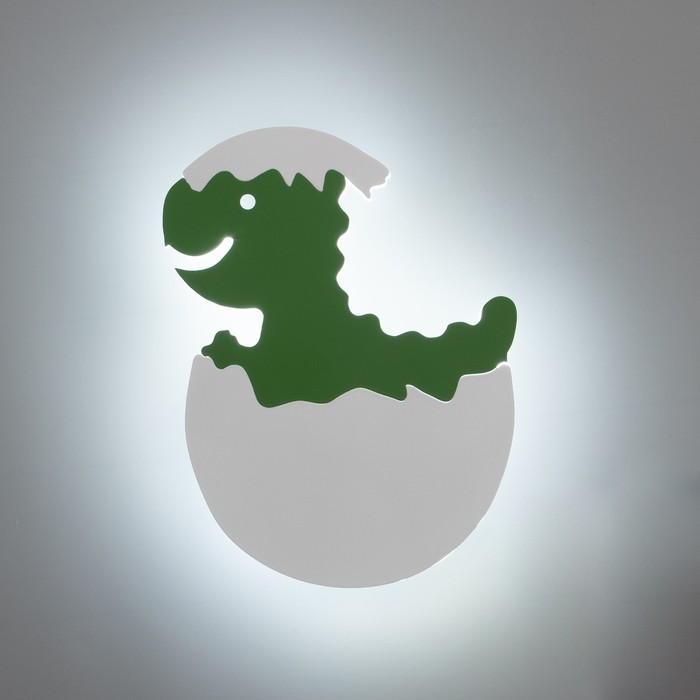 Бра "Динозаврик" LED 24Вт бело-зелёный 36х30 см - фото 1884531406