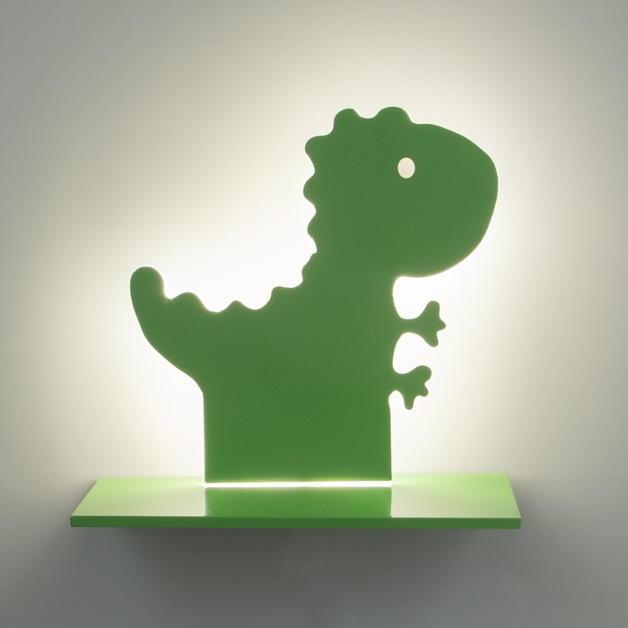 Бра "Динозавр" LED 24Вт зелёный 35х30 см - фото 1884531432