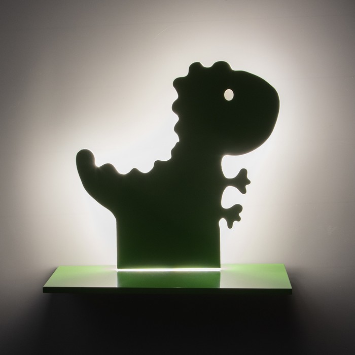 Бра "Динозавр" LED 24Вт зелёный 35х30 см - фото 1884531434