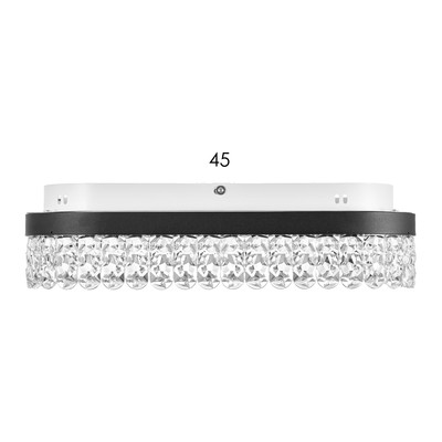 Люстра BayerLux «Бахрома», LED, 63 Вт, 3000-6000К, черный/белый, 50×50×12 см