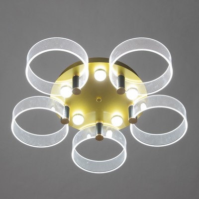 Люстра «Кворум» LED 48 Вт 3000-6000К золото 50×50×10 см