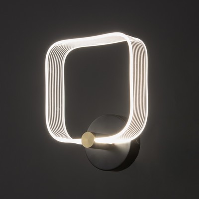 Бра «Кворум» LED 8 Вт 3000-6000К черный 25×20×6 см