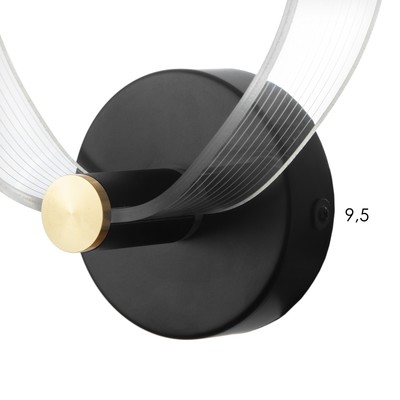 Бра «Кворум» LED 8 Вт 3000-6000К черный 25×20×6 см
