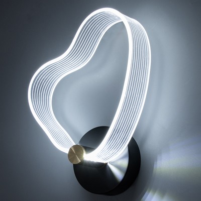 Бра «Сердце» LED 8 Вт 3000-6000К черный 25×20×6 см