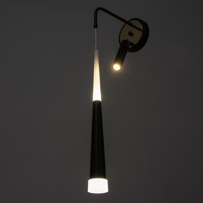 Бра «Клео» LED 8+5 Вт 3000-6000К черный 15×15×30 см
