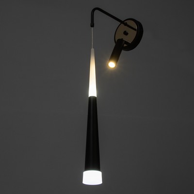 Бра «Клео» LED 8+5 Вт 3000-6000К черный 15×15×30 см