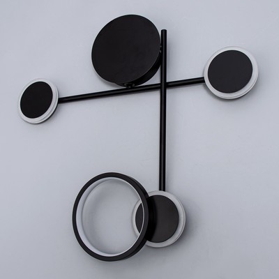 Бра «Крампл» LED 24 Вт 3000К черный 47×47×6.5 см