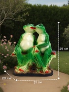 Садовая фигура из гипса «Две лягушки на лавочке», 31×20×29 см, МИКС - Фото 2