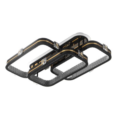 Люстра с ПДУ «Тильда» 3хLED 132 Вт 3000-6000К RGB черный золотой 70×42×16 см