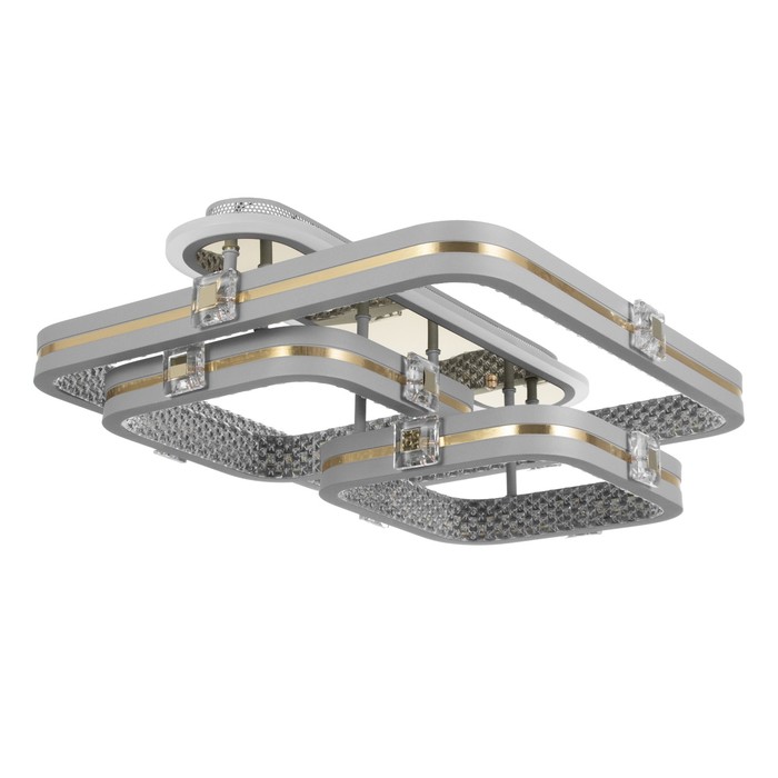 Люстра с ПДУ «Люминара» 3хLED 88 Вт 3000-6000К RGB серый золотой 50×47×16 см