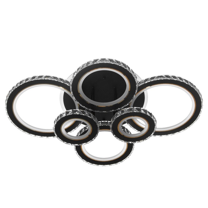 Люстра с ПДУ «Ива» 6хLED 240 Вт 3000-6000К RGB черный 75×52×14 см