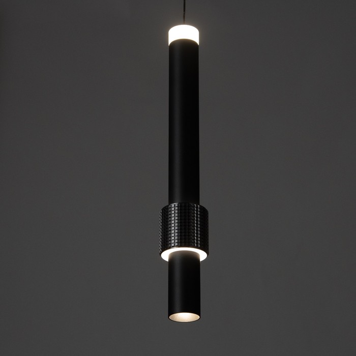 Светильник подвесной "Алекса" LED 7Вт 4000К черный 4х4х40-140см
